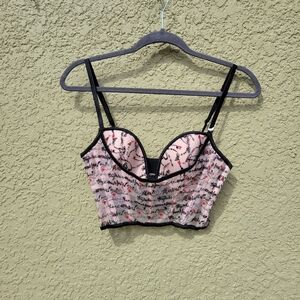 NWT Victorias Secret Lace French Style Embroidered Bustier